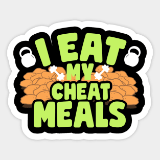 I Eat My Cheat Meals Chicken Nuggets Sticker